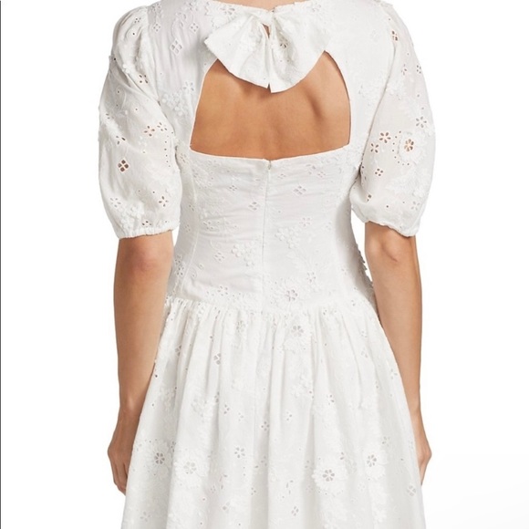 NWT MARCHESA NOTTE Ivory Eyelet Dress 2 - Picture 5 of 16